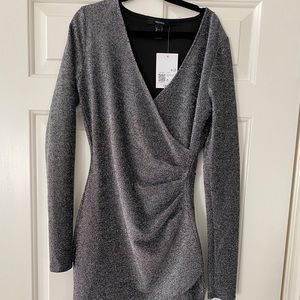 NWT Forever 21 Silver Mini dress
